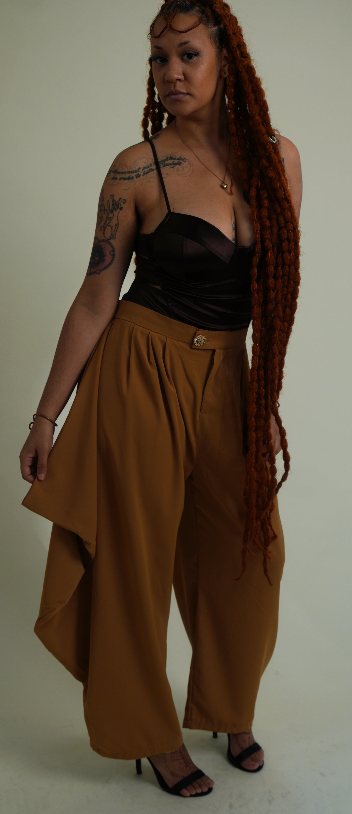 Pleated Baggy High Rise Long Harem Pants