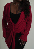 Deep V Neck Backless Lace-Up Tops